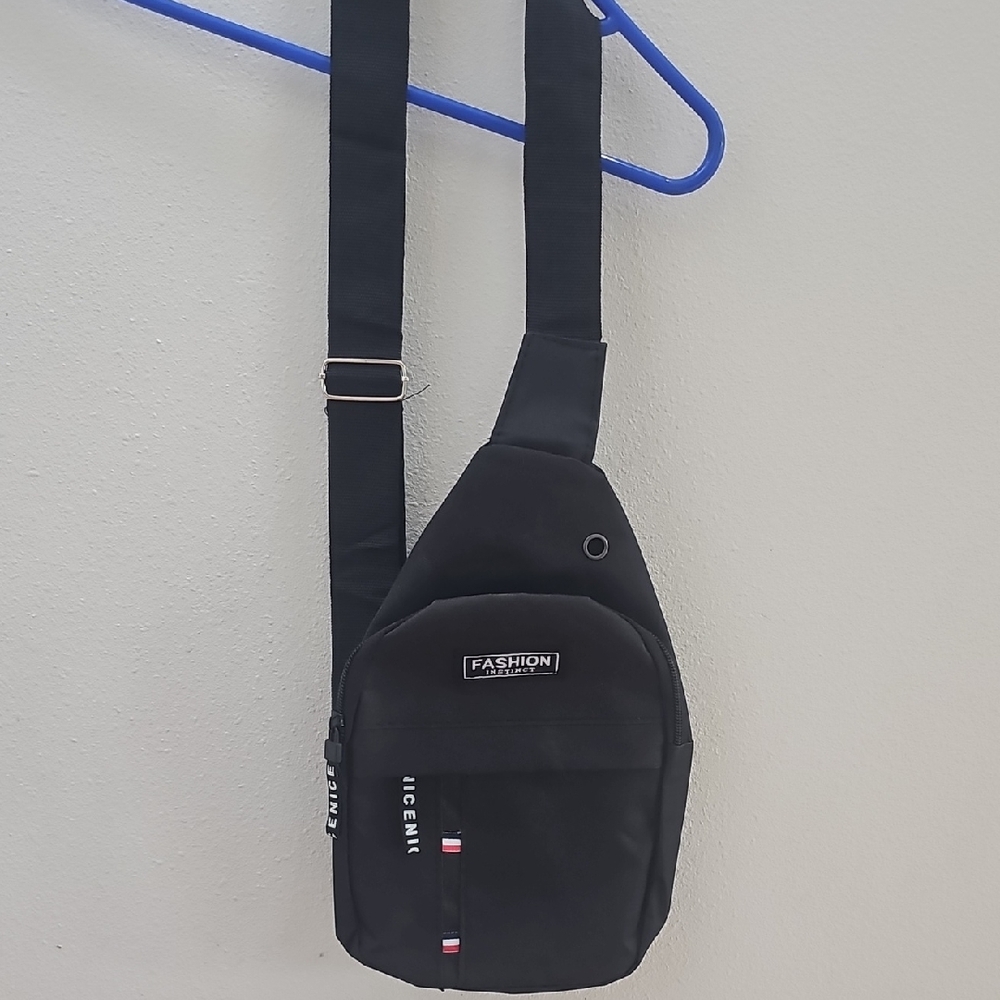 Black Belt Bag with Durable Fabric and Compact Design